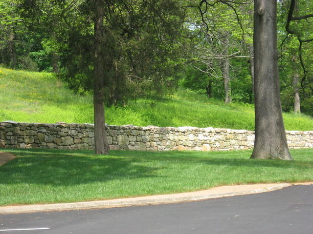 Reconstructed stone wall at Fredericksburg Va.