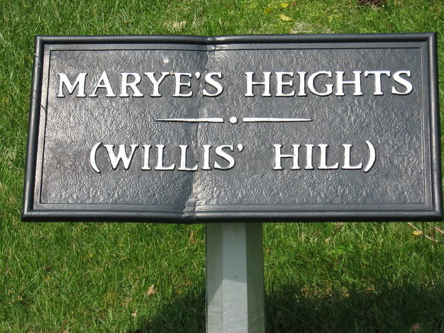 Sign for Marye's Heights (Now National Cemetery)