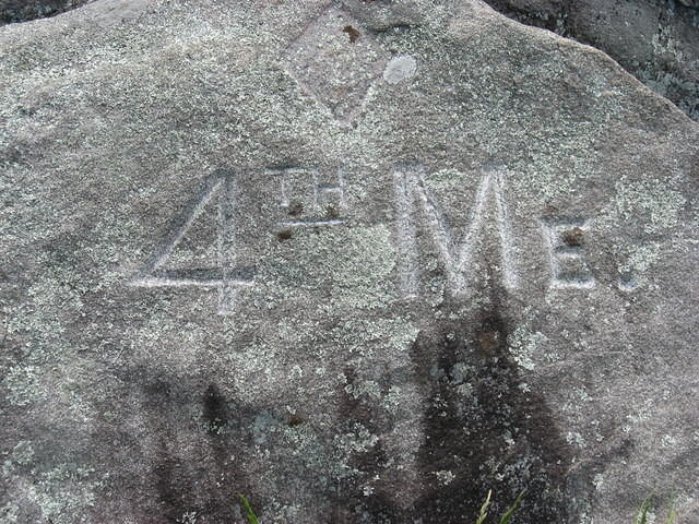 Rock near 4th Me. monument.