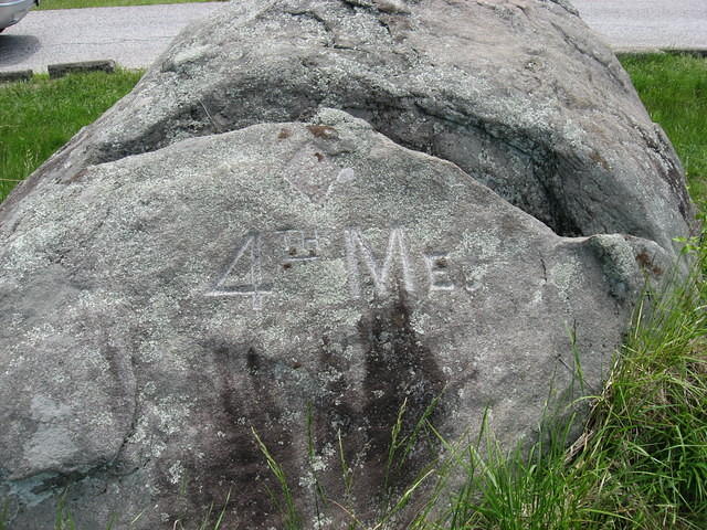 Rock near 4th Me. monument.