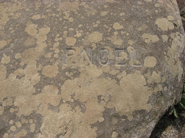 Rock with P Noel (P Noel worked for company that built monuments)