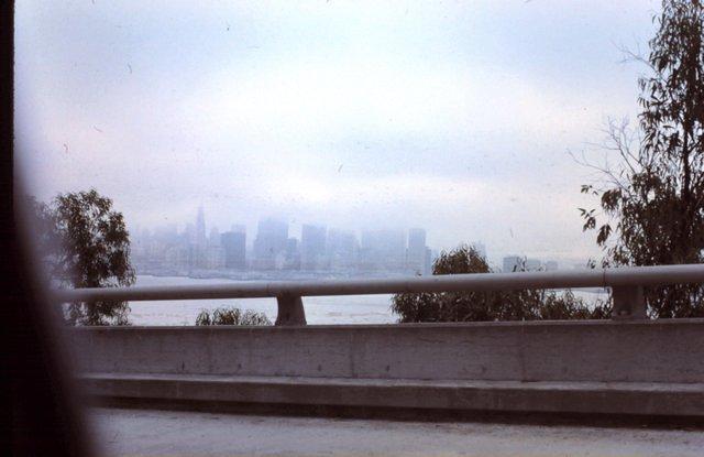 San Fran skyline on foggy morning