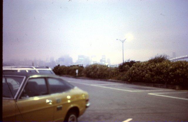 San Fran skyline on foggy morning