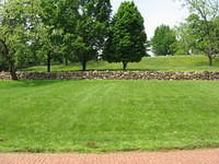 Reconstructed stone wall at Fredericksburg Va.