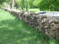 Reconstructed stone wall at Fredericksburg Va.