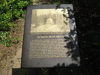 Sign about Stonewall Jackson monuments