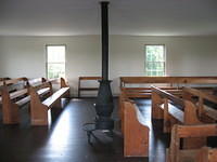 Inside Dunker Church at Antietam