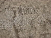Rock in Devil's Den where graffiti was removed