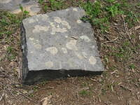 Bases of monuments were made from rock on battlefield.  Leftover piece of rock.