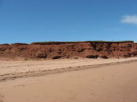 Red sandstone cliffs at Penderosa Beach