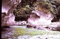 Stone formations in small cove