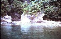 Stone formations in small cove