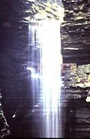 People behind waterfall at Watkins Glen